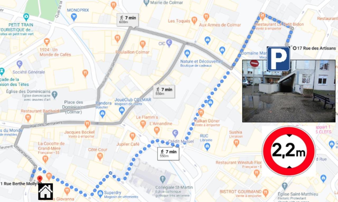 Aux Bijoux De Colmar - Le Saphir - 1 Parking Gratuit Apartment Екстериор снимка